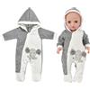 WEINIBAO Vestiti per Bambole per New Born Baby Doll, Vestiti Bambole Reborn, Vestiti per Bambola Vestito per Bambole Vestito di Pagliaccetti Stampa, Set Bambolotti Accessori per Bambole 35-45 cm