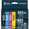 OGOUGUAN Cartuccia d'inchiostro di ricambio per Epson 603XL compatibile con XP-2100 XP-2105 XP-3100 XP-3105 XP-4100 XP-4105 Workforce WF-2810 WF-2830 WF-2835 WF-2850 (2Nero, 1Ciano, 1Giallo, 1Magenta)