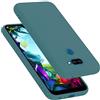 Cadorabo Custodia compatibile con LG K40S in LIQUID VERDE - Morbida Cover Protettiva Sottile di Silicone TPU con Bordo Protezione - Ultra Slim Case Antiurto Gel Back Bumper Guscio