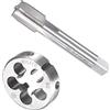 QUARKZMAN M15 x 1mm Metrico Macchina Filetto Maschiatura e Rotondo Matrice Set x 1 Set 4 Scanalatura Alta Velocità Acciaio per Lavorazione Ferramenta Strumento