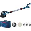 Bosch Professional Levigatrice per Cartongesso Gtr 55-225 (550 Watt, Ø Platorello Abrasivo 215 Mm, Incl. 1 Foglio Abrasivo M480, 1 Set di Platorelli Abrasivi Morbidi, 3 Fermacavi, in Valigetta)