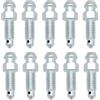 ECSiNG Nipplo di spurgo per pinza freno metrico M6 x 1 mm, lunghezza totale 27,2 mm, filettatura inferiore esagonale, lunghezza totale 10 mm, per prevenire perdite di liquido dei freni, 10 pezzi