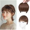 S-noilite Fascia con frangia, fascia per parrucche con frangia anteriore, fascia sintetica intrecciata, parrucca con extension per capelli per donne e ragazzeMarrone chiaro