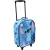 Undercover - Trolley per bambini Stitch - ampio scomparto principale - compagno di viaggio ideale - asta telescopica regolabile e fissabile