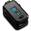 OXYBIOS Dito SPO2 ossimetro di impulso impulso frequenza cardiaca con OLED - monitor di colore nero