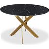 Menzzo Corix Tavolo, Nero, L120 x P120 x H75 cm