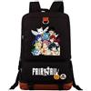 jiminhope Zaino scuola Fairy Tail per donne uomini Natsu Zaino di grande capacità Erza Scarlet Zaino multitasche Charlés Studenti Daypack