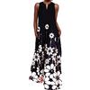 Topgrowth Accessorio Abiti da Cerimonia Taglie Forti da Donna Casuale Donna Fashion V Abito Stampa Abito da Donna Vestito Donna Eleganti (Black, XXL)