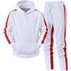 Generic Tuta da uomo traspirante: tuta sportiva unisex tinta unita autunno inverno tuta da corsa comoda felpa con cappuccio a maniche lunghe con tasca a marsupio, maglietta da allenamento tinta unita, 2