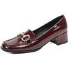 QUEEN HELENA Mocassini Casual Eleganti Bassi con Tacco Donna ZM9529 (Rosso, Sistema Taglie Calzature EU, Adulto, Donna, Numero, Media, 37)