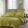 Gezu Copripiumino invernale 140 x 200 cm giallo oro flanella velluto doppio lato spesso spesso caldo biancheria da letto per adulti biancheria da letto per 1 persone con 1 federe 65 x 65 cm con