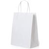 PAKNOR® 24 sacchetti di carta bianchi con manico, 24 x 31 x 11 cm, sacchetti di carta con manico in cordoncino, sacchetti regalo, calendario dell'Avvento fai da te (bianco, 24 x 31 x 11 cm, 24 pezzi)