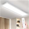 IEGLED Plafoniera LED Soffitto 120x30cm Dimmerabile con Telecomando, 40W 4400lm 3000K-6500K - Pannello Luce Moderno per Soggiorno, Cucina, Ufficio e Officina