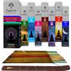 Simply Vedic Bastoncini di incenso Premium Simply Vedic a 5 elementi con bruciatore | Agarbatti per meditazione, yoga, reiki, guarigione, aromaterapia, (7 varianti x 20 bastoncini: 60 minuti ciascuno)