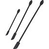 Fdit 3 Pezzi Spatola per Trucco in Silicone Raschietto a Doppia Testa Riutilizzabile Mini Spatola Spatola Sottile per Barattolo Sottile/bottiglie da Cucina/bottiglie Cosmetiche(Completo tre pezzi nero)
