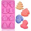 FantasyDay® Stampo in Silicone per Dolci a forma di Natale a tema, 1 pezzi Silicone Muffin Sapone Handmade Stampi per Cubetti di Ghiaccio, Biscotti, Tortini, Cioccolato, Dolci - silicone antiaderente