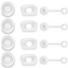 QZKJQDD QZ-FYS-01 - Set di 12 tappi in silicone a prova di perdite, antipolvere, a prova di perdite, accessorio per tazza, compatibile con Stanley Cup 2,0 40oz/30oz (trasparente)