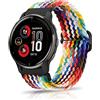 KeeFos 20MM Cinturino per Garmin vívomove Trend/Venu Sq 2/Venu Sq 2 music/Venu 2 Plus, Intrecciato Ricambio Bracciale per Samsung Galaxy Watch 6 Classic/Watch 6/Watch 5/Watch 4 - Arcobaleno