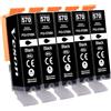Veson PGI 570 XL (5 PGBK) d'inchiostro Cartucce Compatibili per Canon PGI-570 nero per Pixma MG7750 MG5750 MG5751 MG5753 MG6850 MG6852 MG5700 MG5752 TS5050 TS5055 TS5053 TS5051 TS6050