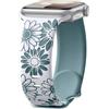 Maledan Inciso Floreale Compatibile con Cinturino Apple Watch 45mm 44mm 42mm 46mm 49mm Donne, Cinturino Sportivo in Silicone Bicolore per iWatch SE Series 10 9 8 7 6 5 4 3 2 1 Ultra, Bianco/Verde Pino