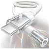 JSAUX Adattatore per cuffie USB C, da USB C a jack 3.5, per iPhone 15 Pro Max/15 Pro/15, Samsung S24/S24+/S24 Ultra/S23/S22/S21/S20, Huawei P40/P30 Pro, Mate40/30, Pixel 4/3 trasparente