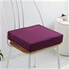 OREAMY Cuscino per sedia in memory foam, rimovibile, spessore 5/8 cm, 40/45/50 cm, cuscino di lusso, antiscivolo, per sedie da pranzo, ufficio, cucina, 45 x 45 x 8 cm, viola