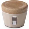 OMADA Design - Barattolo da 0,5 lt - Contenitore in plastica e Legno con Coperchio per freschezza Alimenti - Made in Italy - Linea Ecoliving