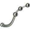 AMAZBEE Palle Anali per l'uomo in Acciaio inox Butt Plug a Forma di S lungo Anale Dildo di Formazione Anale Doppio Mssaggio Prostatico Masturbazione Giocattolo del Sesso Adulto (S)