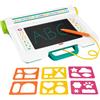Fisher-Price Postazione Impara e Scarabocchia, tablet per scrivere e disegnare con schermo LCD e 6 stencil incluso, attività per l'apprendimento, giocattolo per bambini, 3+ anni, JDL70