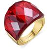 LUXENTER Anello al quarzo idrotermale LUXENTER Onix rifinito in oro giallo 18 carati - Fadino