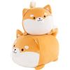 Aiuidun Shiba Inu Peluche Giocattolo Morbido e Carino Corgi Imbottito Cane Cane Abbracciato Cuscino Puppy Peluche Bambole per Bambini Regalo (35cm/13.77inch)