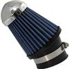 AERZETIX - C64448 - Filtro dell'aria sportivo Ø63mm universale - colore blu - per auto competizione tuning carrozzeria moto decorazione meccanica sistema di aspirazione dell'aria motore