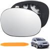 DXiongW Vetro a Specchio Sostituzione per Citroen C3 02-10 C2 03-09 Pluriel XSARA Picasso Peugeot 206 1007 Destro Vetro Specchietto Retrovisore Esterno Riscaldabile Asferico Lente di Retromarcia