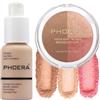 Hilareco PHOERA Foundation, PHOERA Contour Palette Tonalità con evidenziatore, Bronzer e Rouge, Trucco PHOERA (102+ #002 Contour/Nude+#002, 110 g (Confezione da 1))