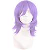 MapofBeauty 14 Pollic/35 cm Corto Cosplay Costume Anime Parrucche Wolf Tail Sintetico Capelli Party Parrucche (Leggero Viola)