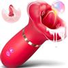 Hellmos Vibratore Giocattoli Sessuali per Donne Sex Toy Solo - Vibratori per donne con 10 modalità di vibrazione e 10 modalità di leccate, vibratore per punto G con stimolazione del clitoride per Femmina