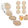 AiQInu Etichette Adesive per Marmellate,500 Pezzi Etichette Marmellata Adesive in Carta Kraft, Etichette Autoadesive Marmellate Per Barattoli Di Spezie, Bottiglie,Sacchetti Regalo, Buste