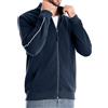 Panegy Felpe a Zip Uomo Giacca con Chiusura Cardigan con Collo Alto Regular Fit Felpe in Cotone Giacca Sportiva Blu S