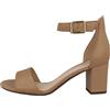 Clarks Deva Mae, Sandali con Cinturino alla Caviglia Donna, Camel Leather, 38 EU