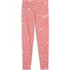 PUMA FLAMING LOVE AOP Leggings G, pantaloni tuta donna Bambina, Peach Frost,