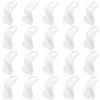 QianFenShi 20Pcs Connettore Appendiabiti,Appendiabiti Di Collegamento,Estensione Grucce Salvaspazio,Ganci Grucce Salvaspazio Mini Appendiabiti,Per Organizzare l'Armadio Appendiabiti e Salva Spazio,Bianco