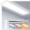 Oraymin Plafoniera a pannello LED Dimmerabile 120x30 cm con telecomando,36W 3960LM Pannello LED soffitto,Funzione di memoria,plafoniera rettangolare LED da 3000K-6500K cucina ufficio garage soggiorno