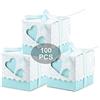 WADY 100 pz Scatole Portaconfetti di Carta Bomboniere Regalo Segnaposti Decorazioni per Festa Matrimonio Battesimo Compleanno, Incluso Nastrino