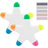 DHSBGWSX 2 Evidenziatori A Stella A Cinque Punte, 100 Adesivi Indice, Penna Tutto In Uno A Stella A Cinque Punte, Pennarello A 5 Colori, Evidenziatore Creativo, Cancelleria Per La Scuola E L'Ufficio