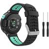 MoKo Cinturino Compatibile con Garmin Forerunner 235/235 Lite/220/230/620/630/735XT Smartwatch, Braccialetto di Ricambio in Morbido Silicone - Verde Menta e Nero