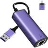 IVSHOWCO Adattatore da USB C a Ethernet, Adattatore di Rete LAN da USB 3.0 a Gigabit Ethernet, Adattatore da USB a Ethernet per Laptop, Compatibile con Macbook pro/Pad Air Pro/XPS/Switch, ecc.