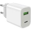 Yerewker Caricatore USB C, Adattatore di Caricabatterie USB C a 2 porte Da 20W per Phone 17 16 15 14 13 12 11 Pro Max SE XS XR 8 Plus SE