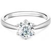 Springlight Anelli di Fidanzamento in Argento Sterling S925 Con Diamanti di Moissanite 0,5/1/2 CT D Colore VVS1 Purezza - Regalo di Nozze per Donne