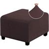 AQIGR Copripouf Quadrato 40 x 40/50 x 50/60x60/ 90x90 con Elastico,Copri Poggiapiedi Morbido Jacquard Fodere per Pouf Rettangolari Elasticizzati per Pouf Rimovibili per Soggiorno Camera da Letto