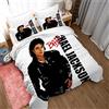 Ste-X Biancheria da Letto 200 X 200, Michael Jackson, Cantante Idol Set Copripiumino E 2 Federe 80 X 80 Cm, 3 Pezzi Morbido Soffice Set Biancheria da Letto con Cerniera (150x200cm,Modello 01)